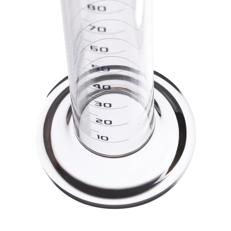 EISCO Graduated Cylinder, 100ml - Class A Tolerance Â±0.50ml - Round Base - Blue Graduations - Borosilicate 3.3 Glass - Eisco Labs - Image 4